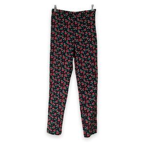 🍒 Cherry Print Skinny Slacks (Size 4)